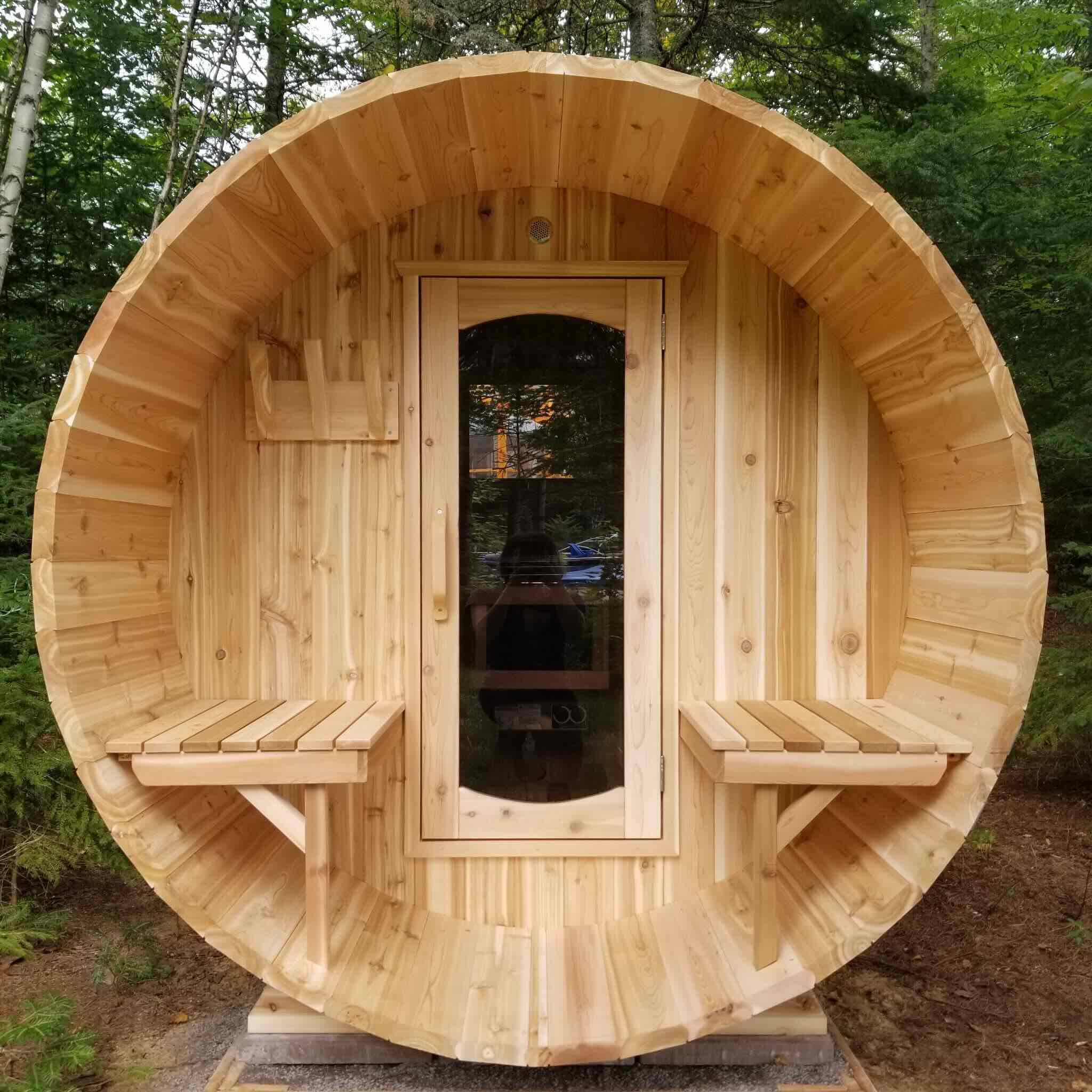 Sauna Boréal Panoramique 7' avec Porche