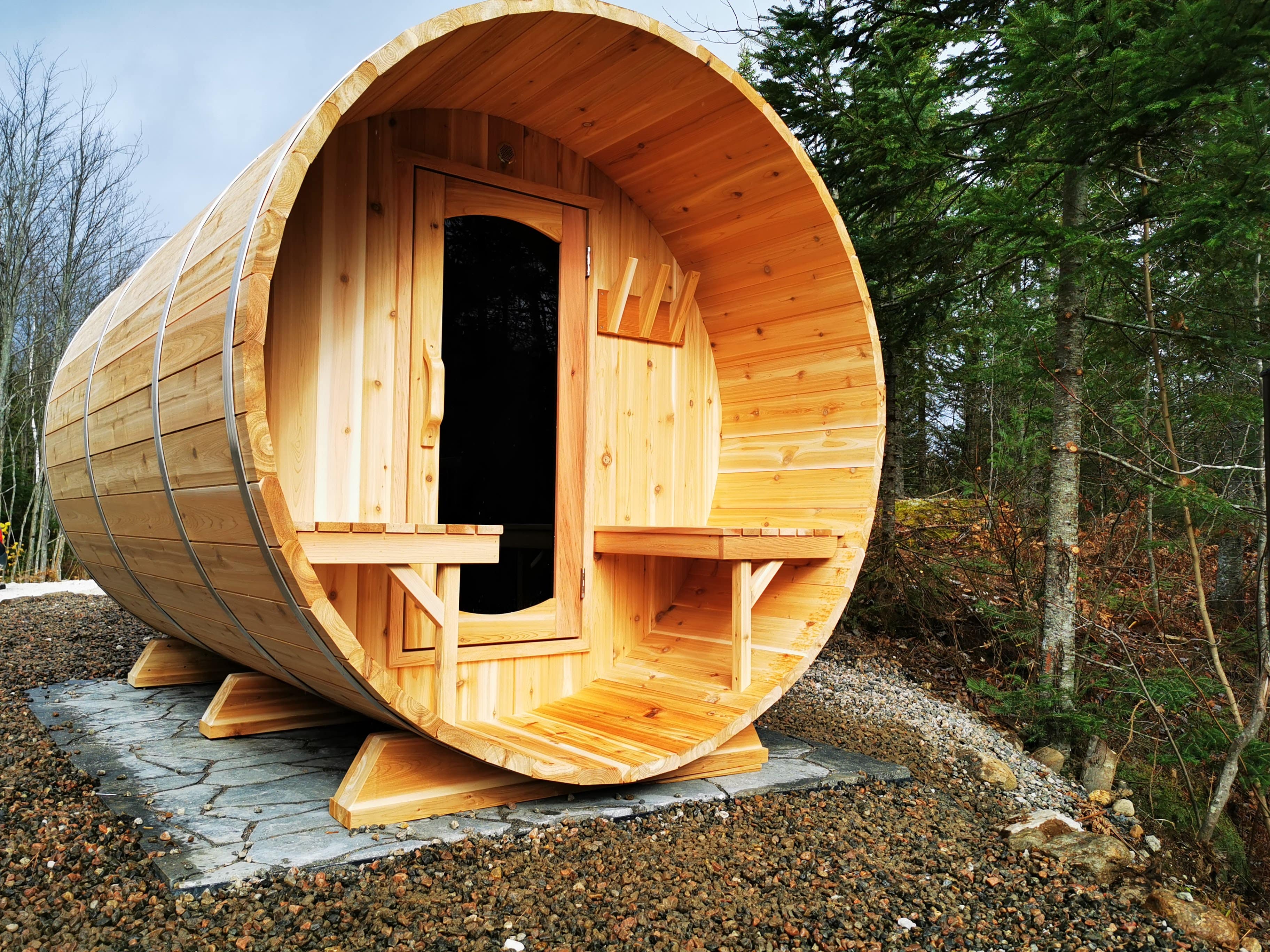Sauna Boréal Panoramique 7' avec Porche