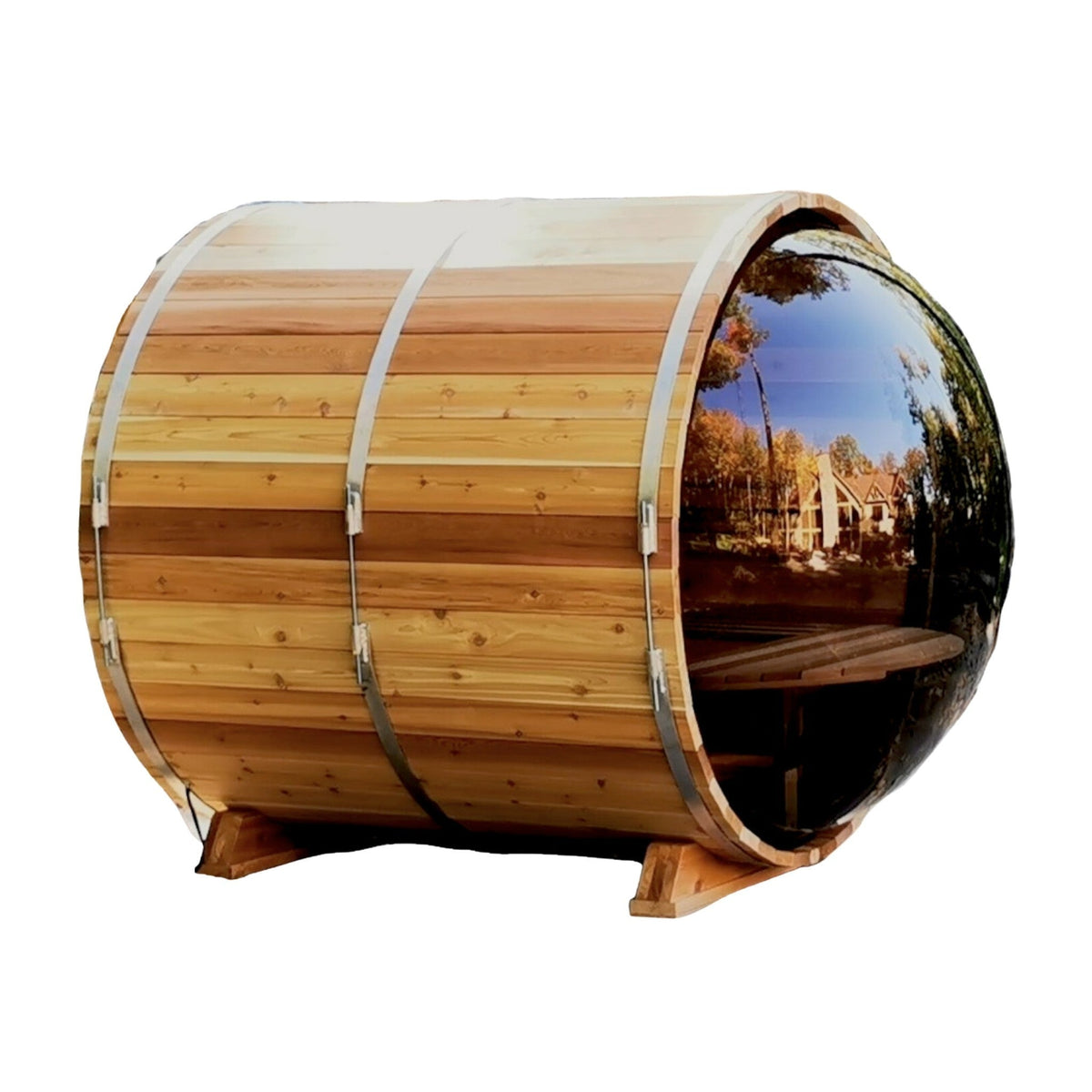 6 Ft Panoramic Barrel Sauna - Sauna Boréal - Outdoor Saunas